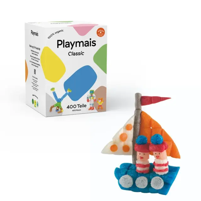 PlayMais Classic Σφουγγαράκια από Καλαμπόκι 400τεμ για αυτοσχεδιασμό (3+ ετών) PLM-160956