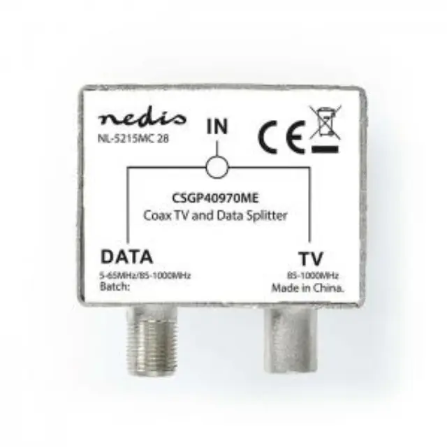 Μεταλλικό βύσμα κεραίας IEC (Coax) αρσ./F θηλ. - IEC (Coax) θηλ., σε ασημί χρώμα. 2