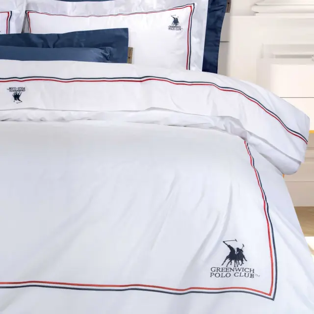 Σετ Σεντόνια 270Χ280 King Size Classic Greenwich Polo Club 2173 Λευκό 100% βαμβακερόΧωρίς Λάστιχο 2