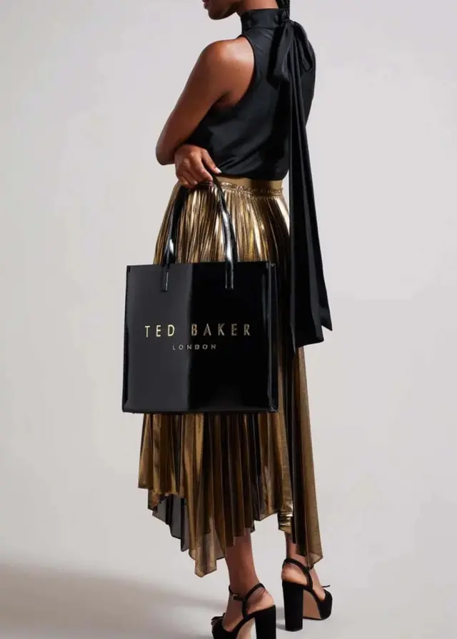 Γυναικεία Τσάντα Ώμου Ted Baker Crinkon 281641 Μαύρη Λουστρίν Μαύρο - One Size 3