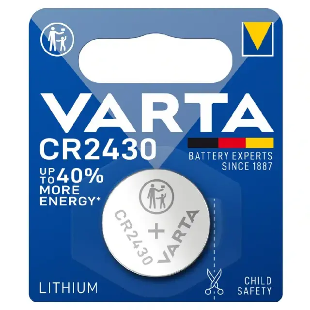 VARTA CR2430 Lithium 6430 μπαταρία λιθίου ρολογιών 3V 1τμχ