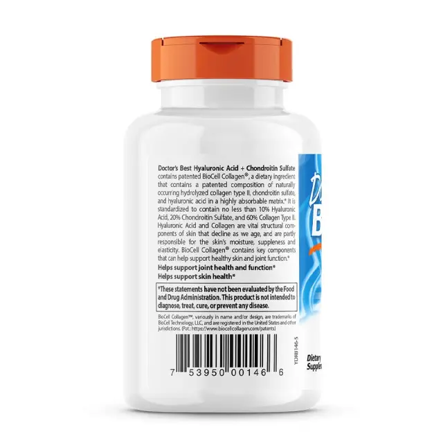 Doctor's Best Hyaluronic Acid + Chondroitin Sulfate + Biocell 3