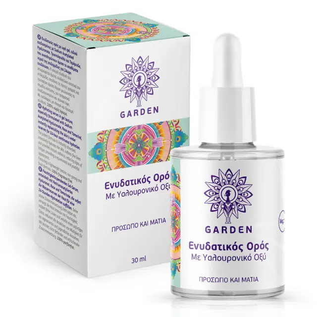 Garden Ορός Gel Υφής με Υαλουρονικό Οξύ για 24ωρη Ενυδάτωση σε Πρόσωπο & Μάτια 30ml