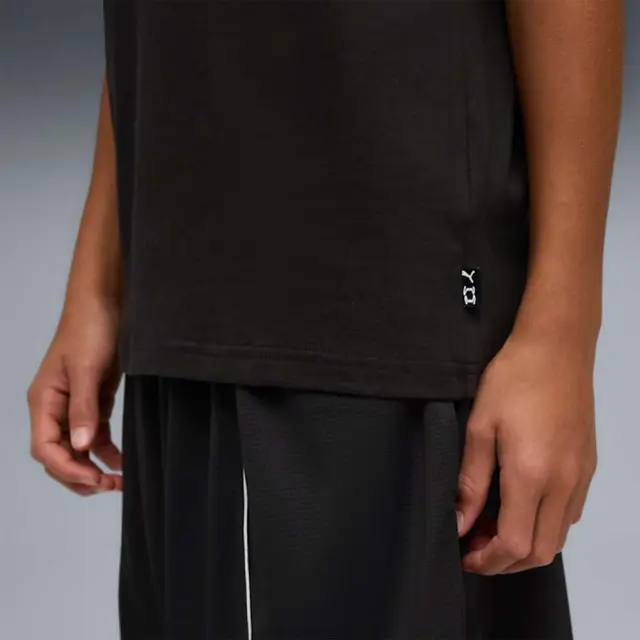 Puma Boy's Basketball Flagrant Foul Relaxed Ball Tee Μαύρο - Κόκκινο 635514-01 (Puma) 3