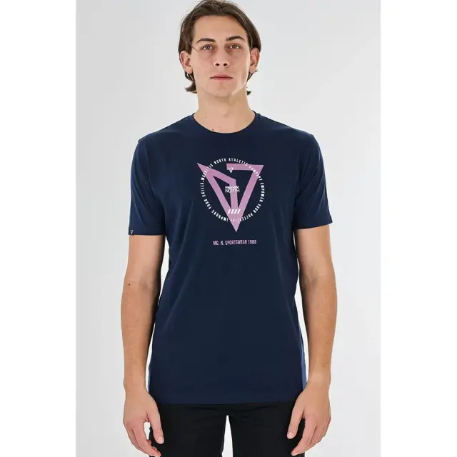Magnetic North MGN T-Shirt (23006-Navy-White) - Μπλέ - S