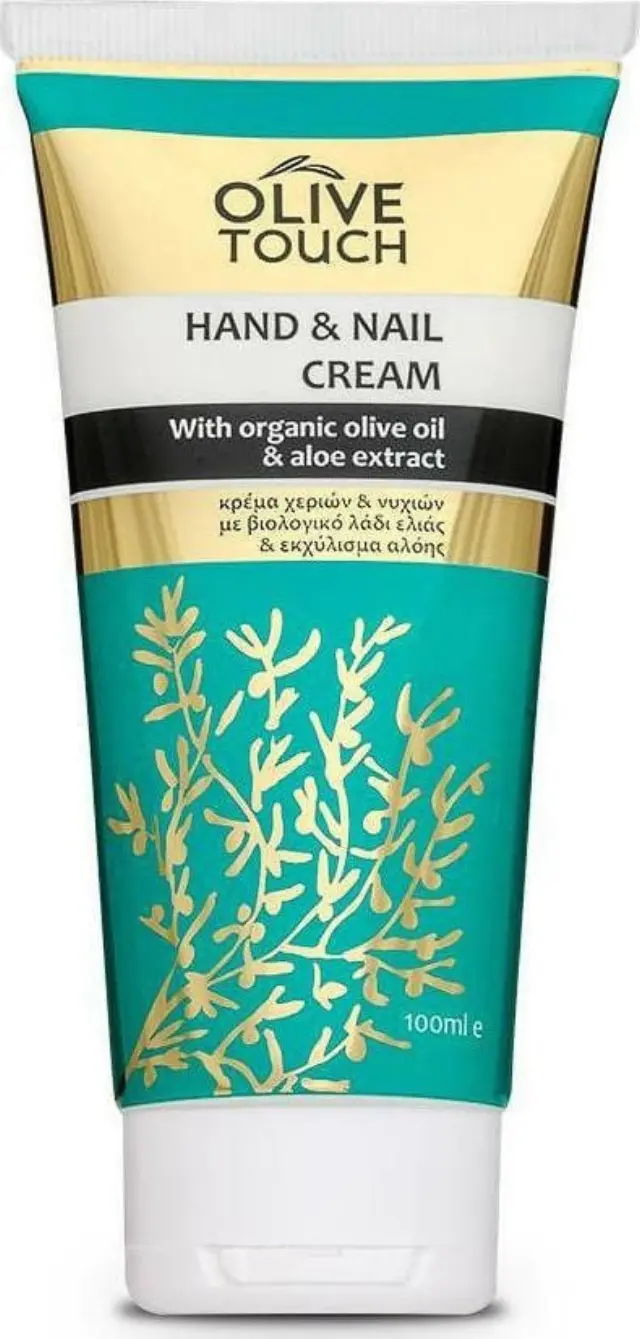 OLIVE TOUCH Κρέμα Χεριών & Νυχιών με βιολογικό Λάδι Ελιάς και εκχύλισμα Αλόης 100ml