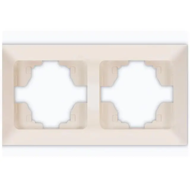 Πλαίσιο 2 Θέσεων Οριζόντιο Μπεζ 15.5x8.2x1.5cm