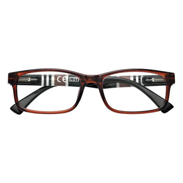 Zippo Reading Glasses Γυαλιά Πρεσβυωπίας Καφέ με Μαύρους Ριγέ Βραχίονες +3.50 31Z-B25-BRO, 1τμχ