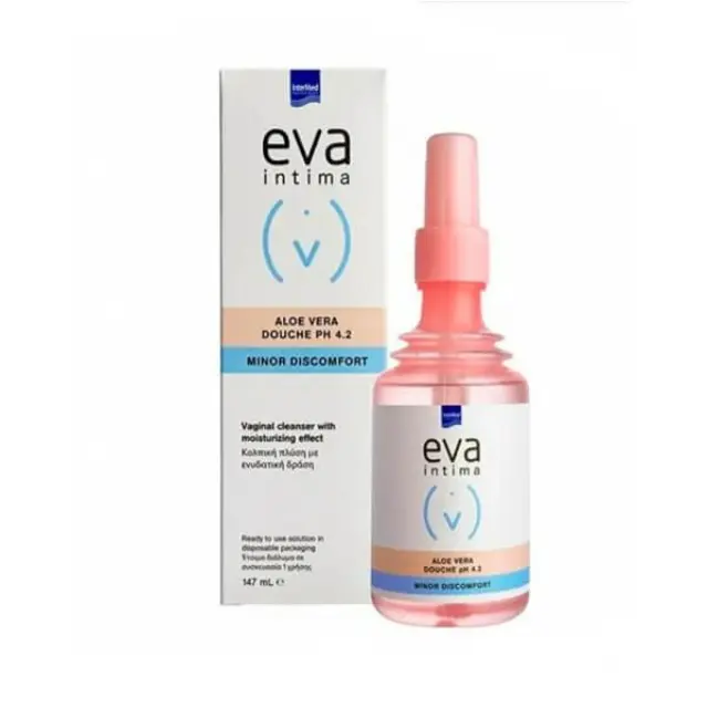 Intermed Eva Intima Douche Aloe Vera Κολπική Πλύση μίας Χρήσης με Αλόη για τον Καθαρισμό του Κόλπου και την Ενυδάτωση του Βλεννογόνου, 147ml