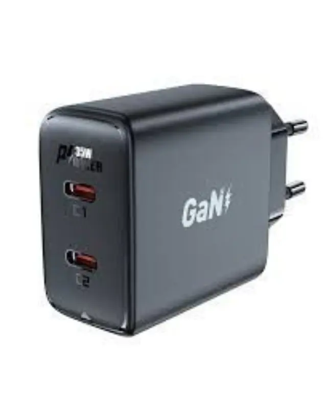Acefast® Φορτιστής GaN με 2 Θύρες USB-C 35W PD Μαύρος (A49)