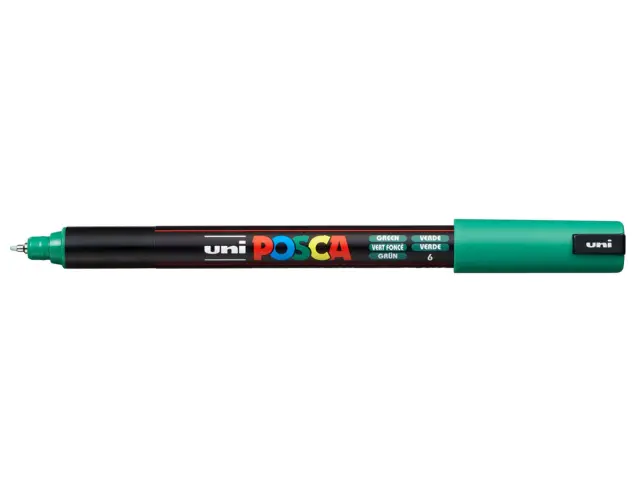 Μαρκαδόρος Σχεδίου Uni Posca PC-1MR με πάχος μύτης 0.7mm - GreenPC-1MR(E) - ΠPAΣINO