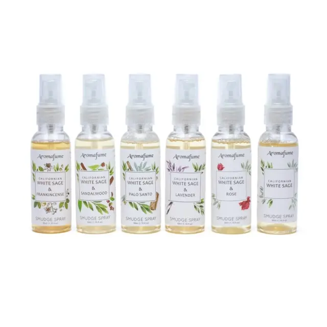 Gift Set Natural White Sage Smudge Sprays – Σετ με 6 Ενεργειακά Σπρέι Λευκό Φασκόμηλο των 50 ml