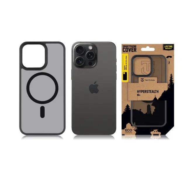 Tactical MagForce Hyperstealth Cover for iPhone 15 Pro Max Asphalt 2