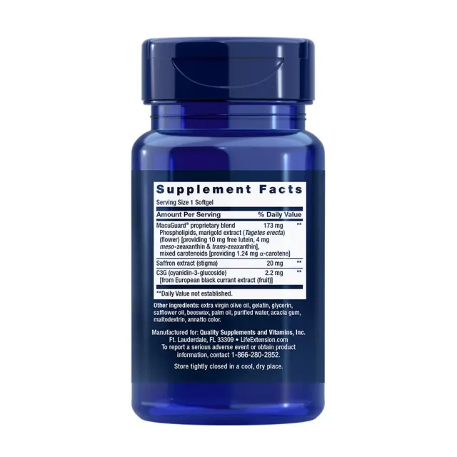 Life Extension MacuGuard® Ocular Support with Saffron 2
