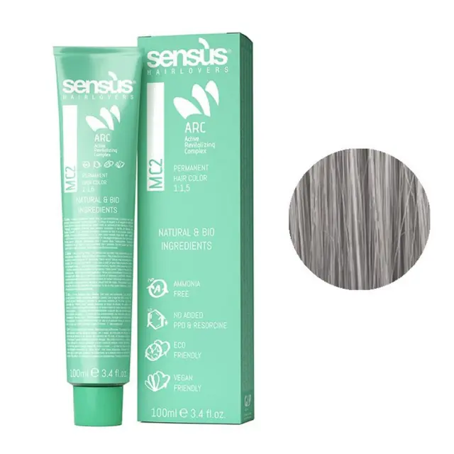 Sensus MC2 Permanent Hair Color 9.1 Very Light Ash Blonde 100ml - (μόνιμη βαφή χωρίς αμμωνία πολύ ανοιχτό ξανθό σαντρέ)