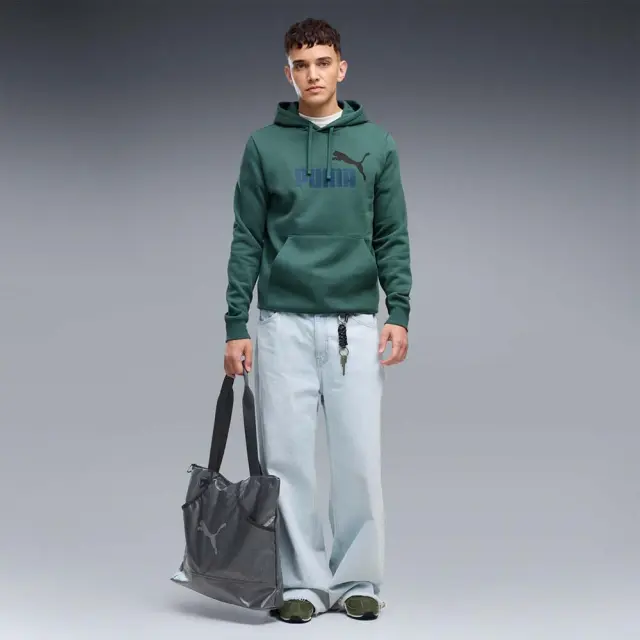 Puma Men's Essentials 2 Color No1 Logo Fleece Hoodie Πράσινο Σκούρο 684711-69 (Puma) 3