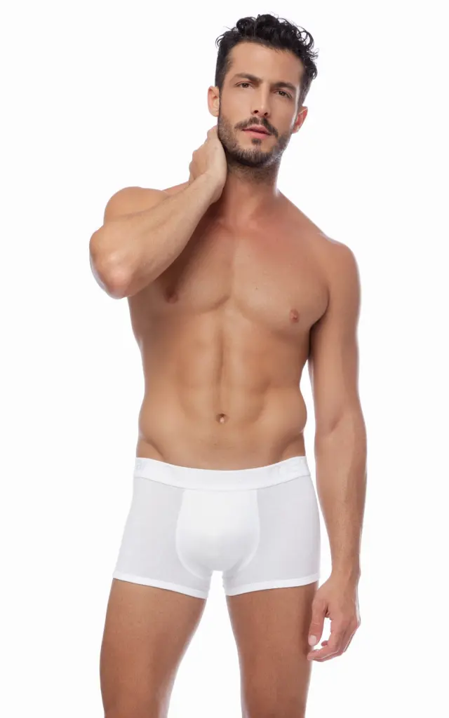 Mengear Basic Ανδρικό Βαμβακερό Boxer Trunk με Εξωτερικό Λάστιχο 2τμχ Minerva - Χακί