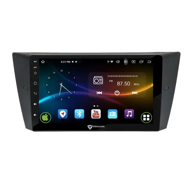 VenCore Οθόνη Multimedia Android 15 9" 9109A MTK6762 Octa-Core 2GB/32GB IPS με Πρόσοψη, CarPlay, Android Auto και Υποστήριξη Κάμερας Οπισθοπορείας AHD για BMW 3 Series Lite 2006-2011 – Μαύρη (3236-10007-0751B) 2