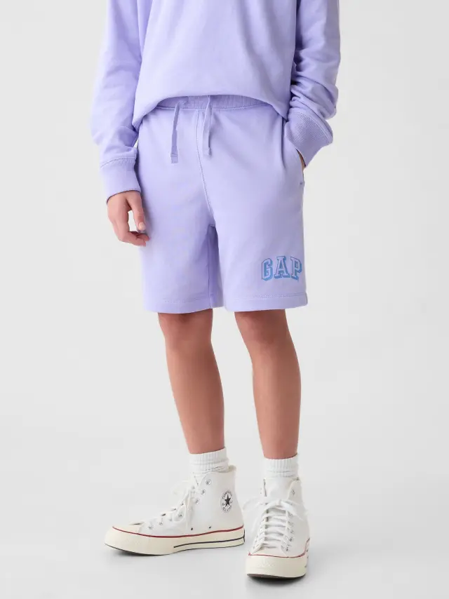 Μωβ Παιδικό Gap Logo Pull-On Σορτς fresh lavender - XXL