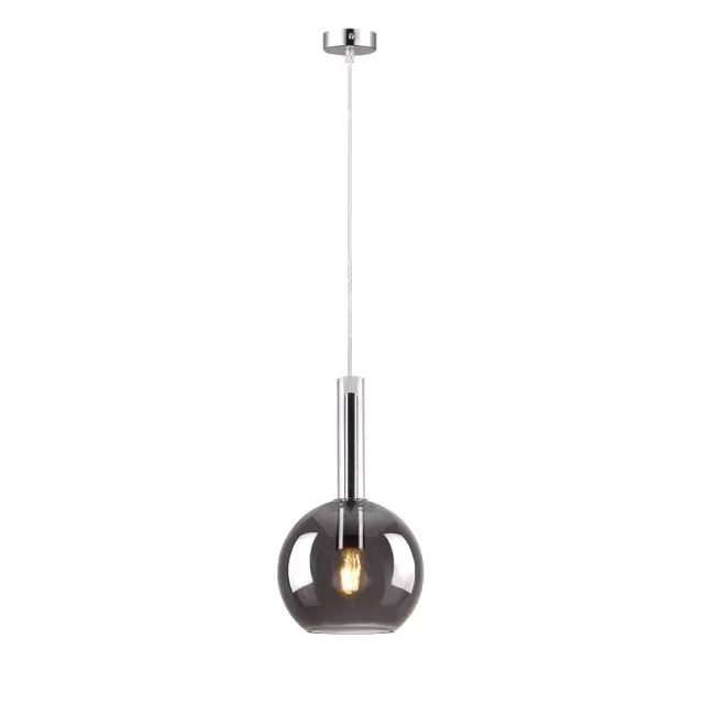 Inlight Κρεμαστό φωτιστικό από φιμέ γυαλί 1XE27 D:20x36cm (4080)