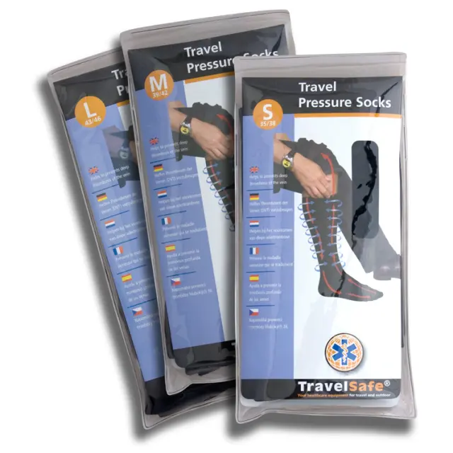 Κάλτσες Συμπίεσης TRAVELSAFE PRESSURE SOCKS Μαύρο