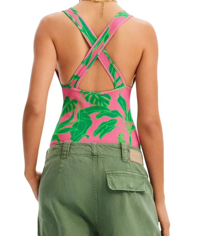 Desigual - Γυναικείο Κορμάκι Tropical 23SWQK20-3022 Ροζ 3
