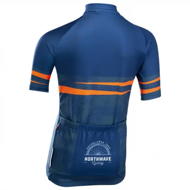 ΜΠΛΟΥΖΑ NORTHWAVE ORIGIN ΠΑΙΔΙΚΗ ΚΟΝΤΟ ΜΑΝΙΚΙ SS20-23 - ΜΠΛΕ-ΠΟΡΤΟΚΑΛΙ - LARGE 2