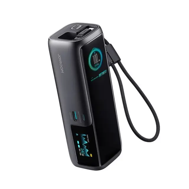 Joyroom PowerBank PODIX PR70 25000mAh 240W with Two Built-in USB-C Cables Gray