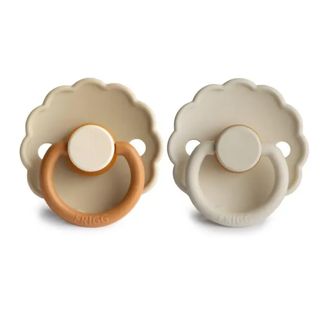 Σετ 2 Πιπίλες Latex FRIGG Daisy Desert/Cream 0-6 Μηνών Baby Oliver 2