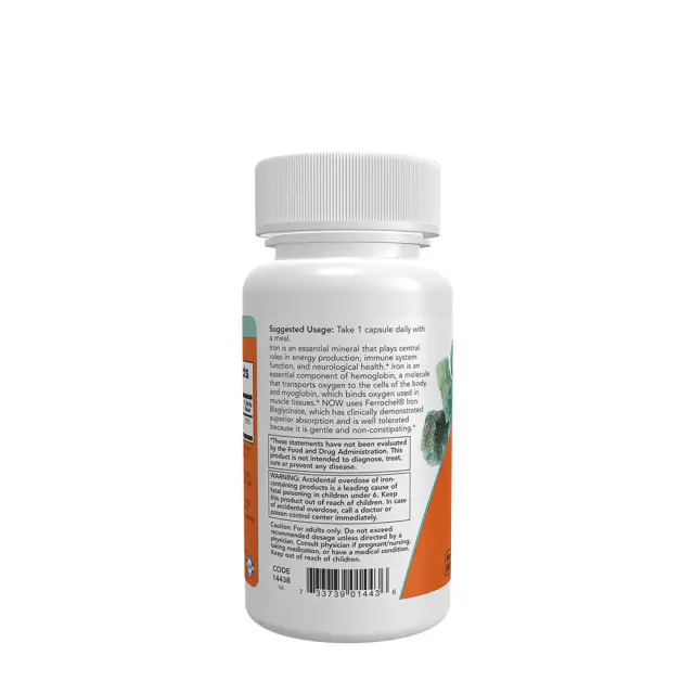 Now Foods Iron 18 mg Iron Bisglycinate 3