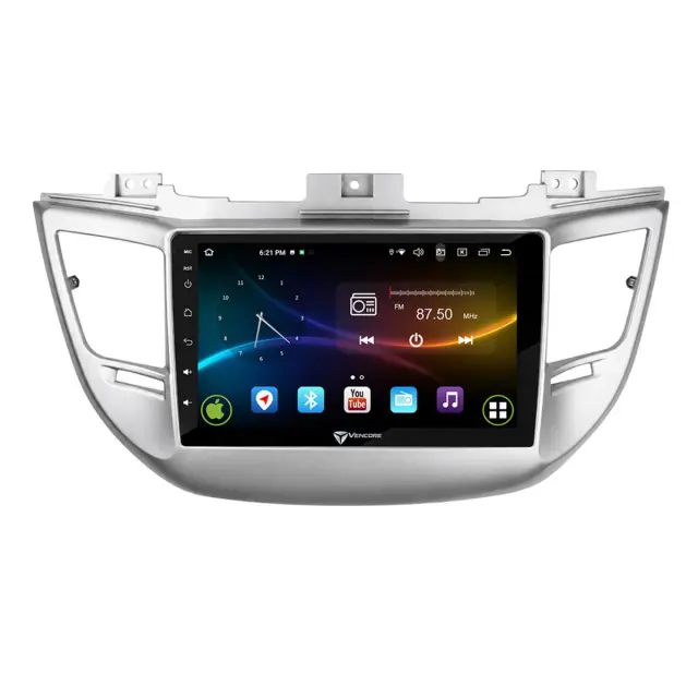 VenCore Οθόνη Multimedia Android 15 9" 9109A MTK6762 Octa-Core 2GB/32GB IPS με Πρόσοψη, CarPlay, Android Auto και Υποστήριξη Κάμερας Οπισθοπορείας AHD για Hyundai Tucson 2015-2018 – Ασημί (3236-10007-0068S) 2