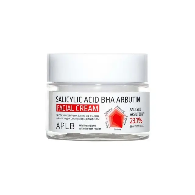 APLB Salicylic Acid BHA Arbutin Facial Cream Κρέμα Προσώπου για Ακμή, Λιπαρότητα, Πόρους και Δυσχρωμίες, 55ml