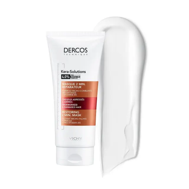 Vichy Dercos Kera Solutions Restoring 2min Mask Μάσκα Μαλλιών για Ξηρά/Ταλαιπωρημένα Μαλλιά, 200ml 2