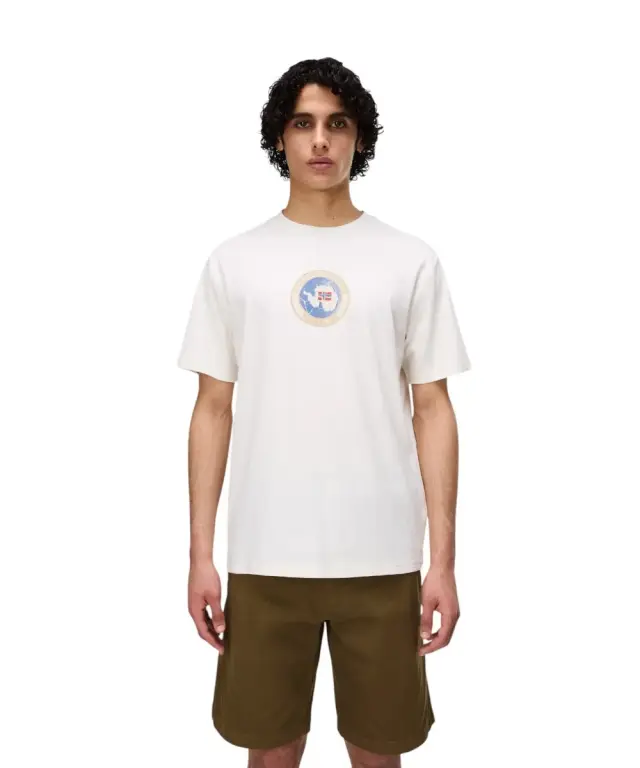Napapijri - Ανδρικό T-shirt S-Phos SS Relaxed fit NP0A4G5A-N1A Λευκό - M
