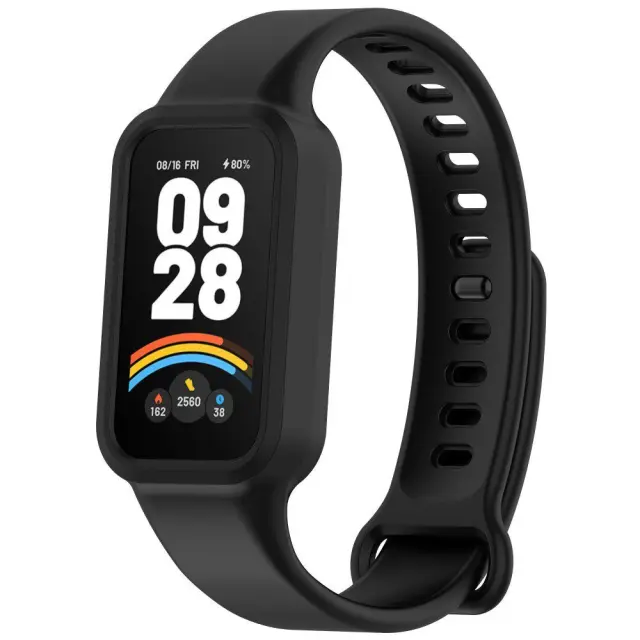 Λουράκι Σιλικόνης Xiaomi Redmi Band 3/ 9 Active- Black OEM