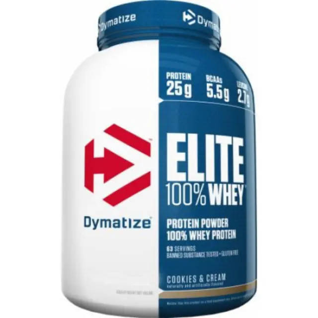 Dymatize Elite 100% Whey Πρωτεΐνη Ορού Γάλακτος Χωρίς Γλουτένη με Γεύση Cookies & Cream 2.17kg
