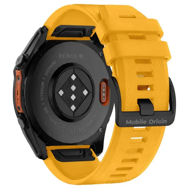 Mobile Origin Easy Strap Garmin Watch 20mm Yellow 2