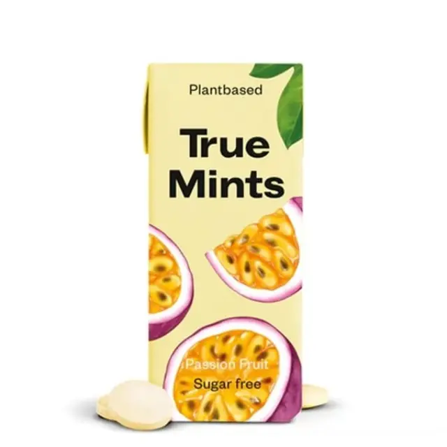 True Mints Τσίχλες με Γεύση Passion Fruit Χωρίς Ζάχαρη 13gr