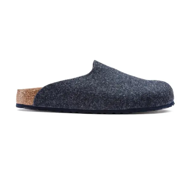 Birkenstock Παντόφλες Unisex τσόχα Μπλέ BIR/AMSTERDAM 1021474 NAVY