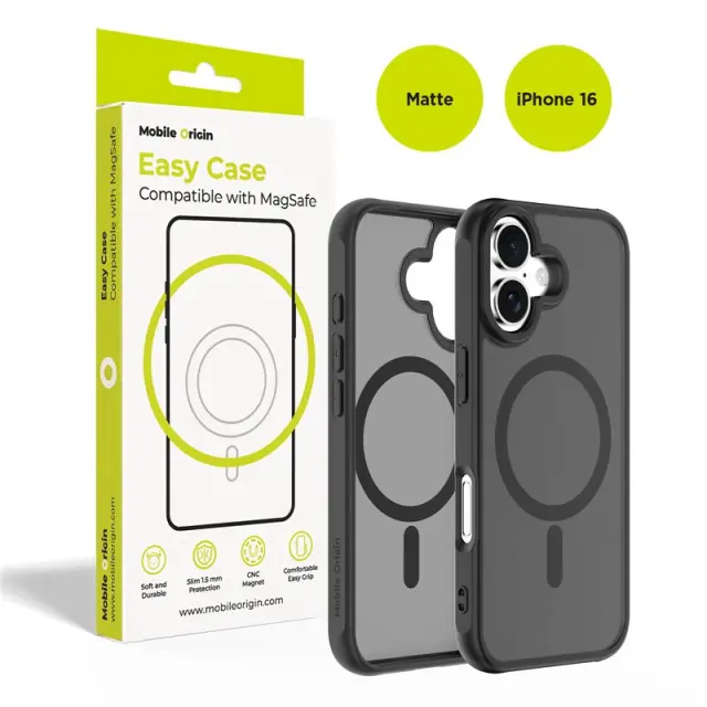 Mobile Origin Hybrid MagSafe Case, matte black - iPhone 16