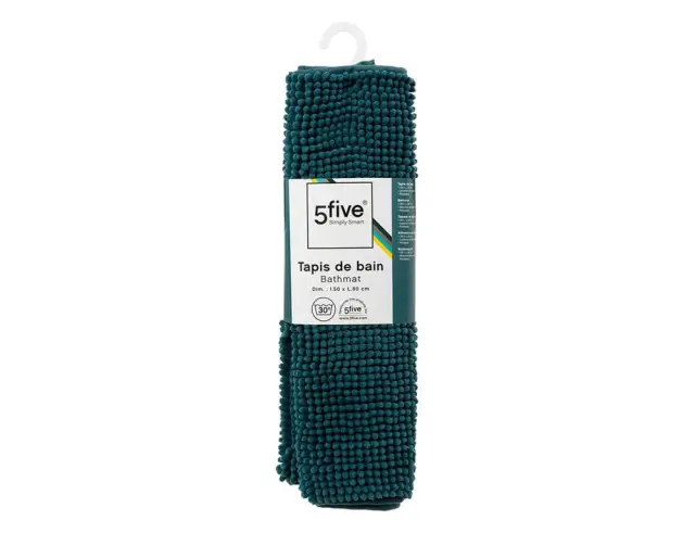 Πατάκι Μπάνιου Chenille 5five με διαστάσεις 50x80cm - Petrol blue 138043P 2