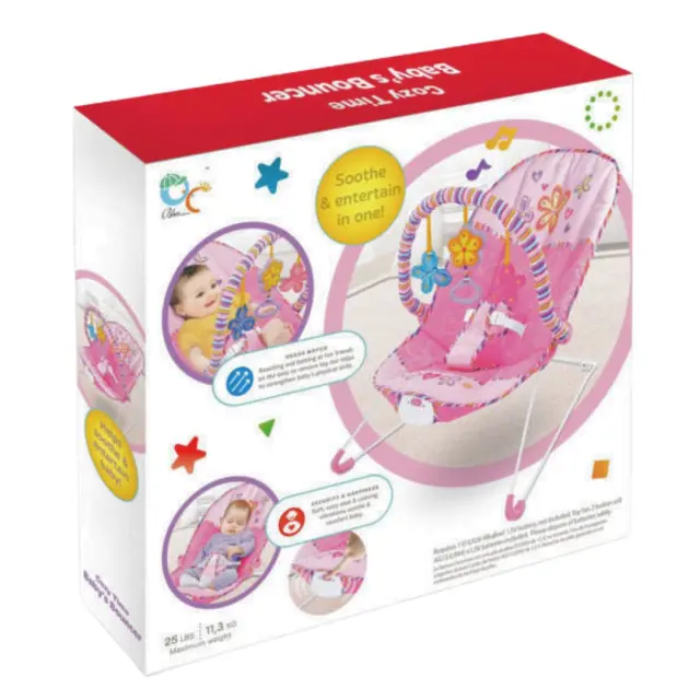 Cozy Time Baby’s Bouncer – Βρεφικό Ριλάξ με Δόνηση, Μουσική + Παιχνίδια | 0M+ 2
