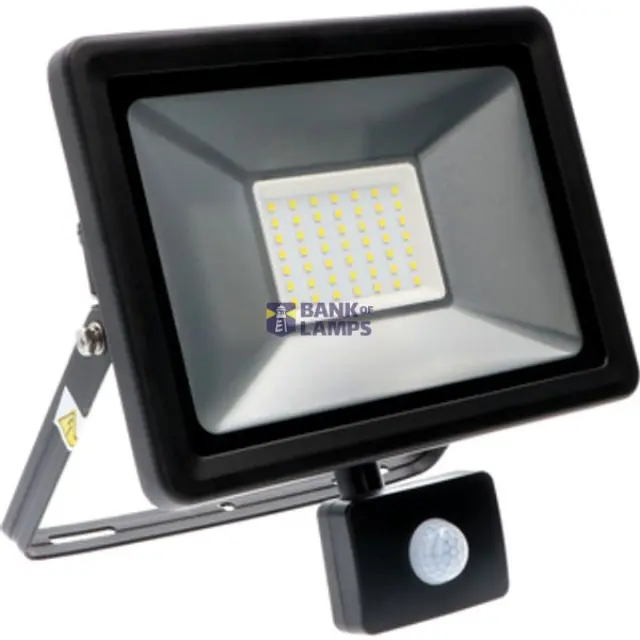 Floodlight - 50W 4500lm 4000K IP44 - Sensor - Black