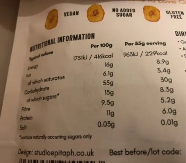 Blueberry & Banana Νιφάδες Βρώμης Γεύση Mύρτιλο & Μπανάνα 385gr 3