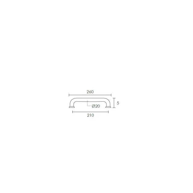 Conset Λαβή Μονή Για Εξώπορτα/Μεσόπορτα Inox C1335 M01/M01 3