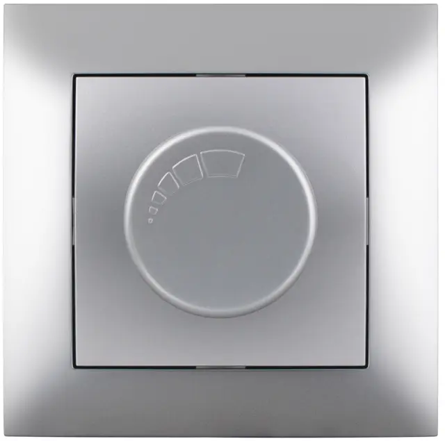 Entac Arnold Recessed wall switch dimmer max.200W Silver 15.005.0112