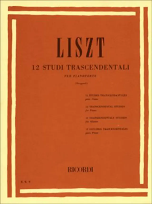 Franz Liszt - 12 Studi trascendentali per pianoforte / Εκδόσεις Ricordi