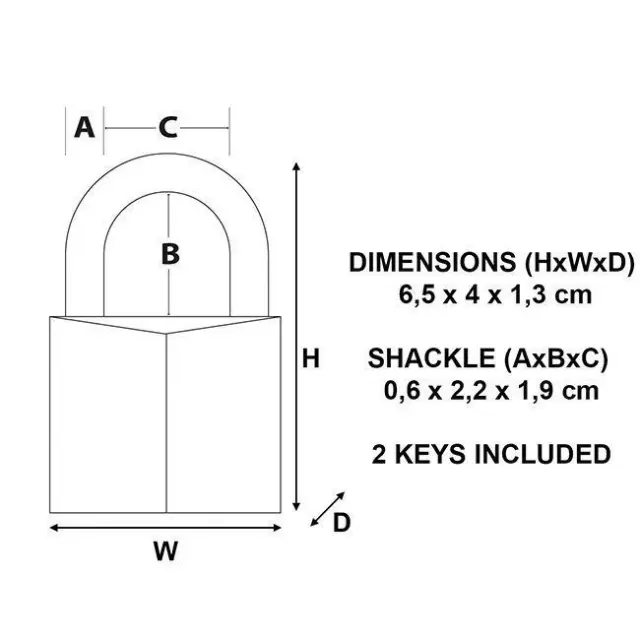 Master Lock 640EURD - Λουκέτο μπρούτζινο επινικελωμένο με λαιμό Inox 40mm 3