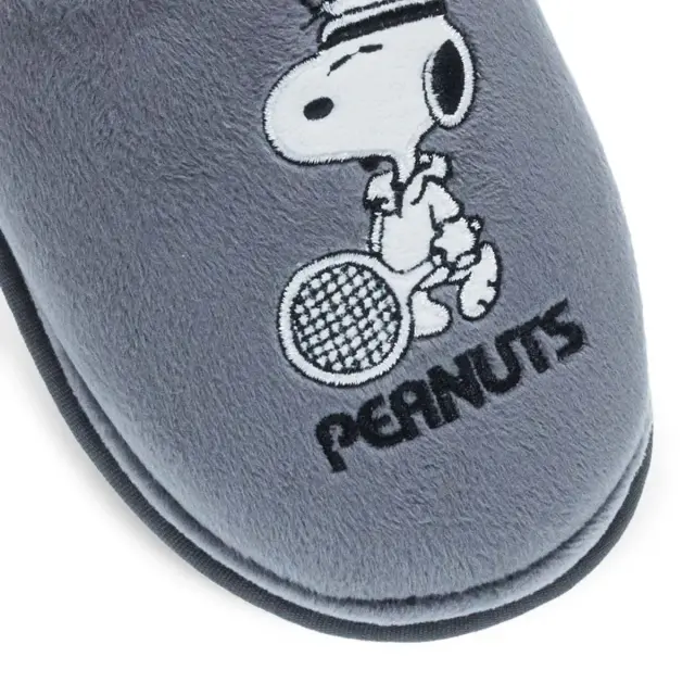 Parex Ανδρικές Παντόφλες Σπιτιού Snoopy Peanuts, Χρώμα Γκρι - 46 2