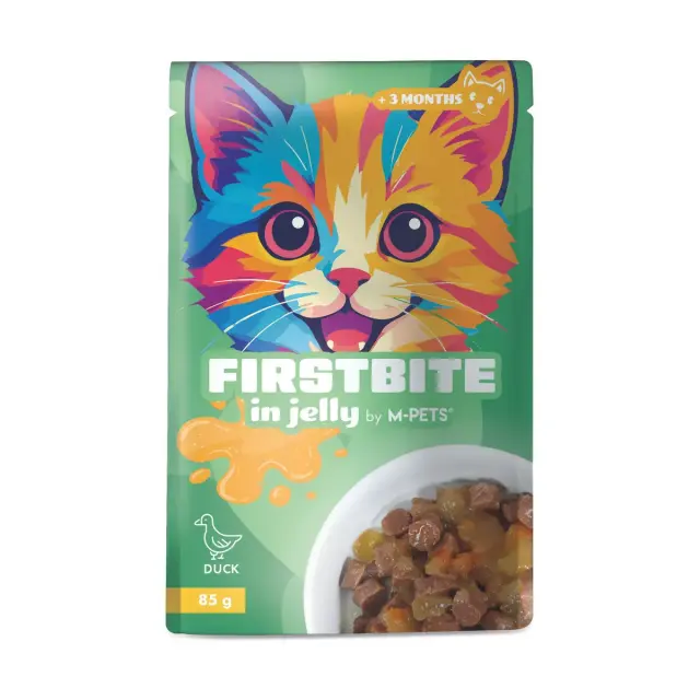 M-PETS FirstBites Πάπια 85gr Υγρή Τροφή Γάτας